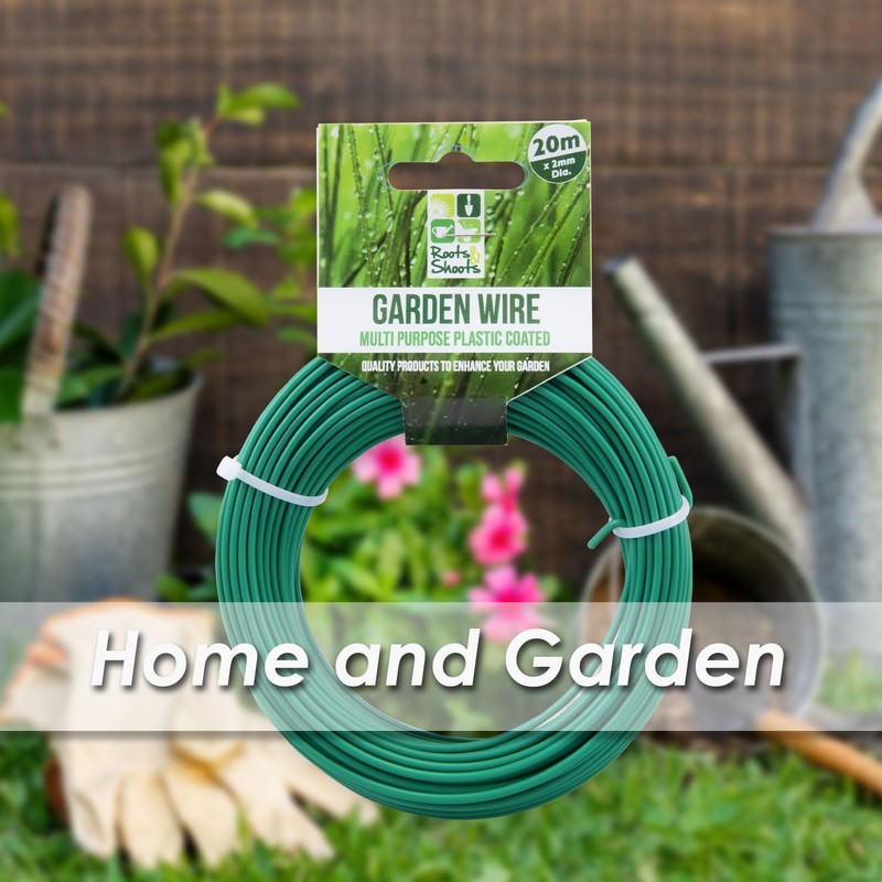 VFM - Garden Wire 20M Plastic Coated Gardening Tools Accessories