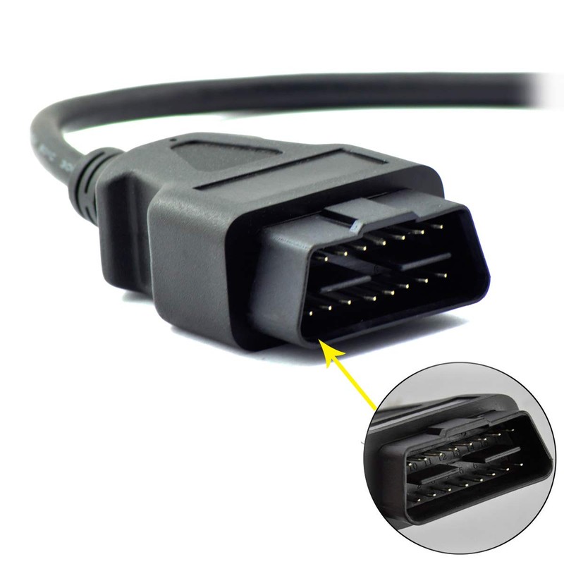 iKKEGOL OBD OBDII J1962 Male Connector to Open Plug Wire,
