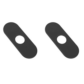 2Pcs 6inch Stainless Steel Faucet Plate;Oval Faucet Base Plate Hole Cover;Faucet Base Plate for Kitchen & Bathroom Black