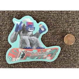 DUTCH Bros STICKER Decal COFFEE December 2022 HTF Rare SNOWBOARD Yeti ABOMINABLE
