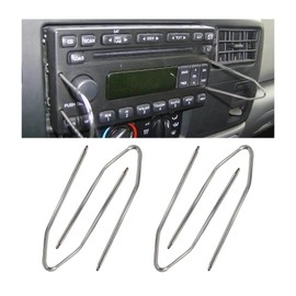 Dickno 4 PCS Car Radio Removal Pry Tool, V-Shaped Stainless Steel Auto Stereo Release Tool Kit, Universal Radio Remover for Disassembly of Most Vehicle Audio Frequency Converter