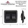American Technology Components Double SPST On-Off Switch with Bezel, 12-Volt,