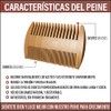 Timotech Kit de peine, cepillo y tijeras para cabello, barba