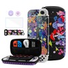 HYPERCASE Cute Mushroom Floral Switch OLED Carrying Case, Portable Travel