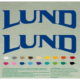 Pair 12" Lund Compatible Replacement Decals Vinyl Stickers *Blue* Vinyl Stickers Boat Outboard Motor Set of 2