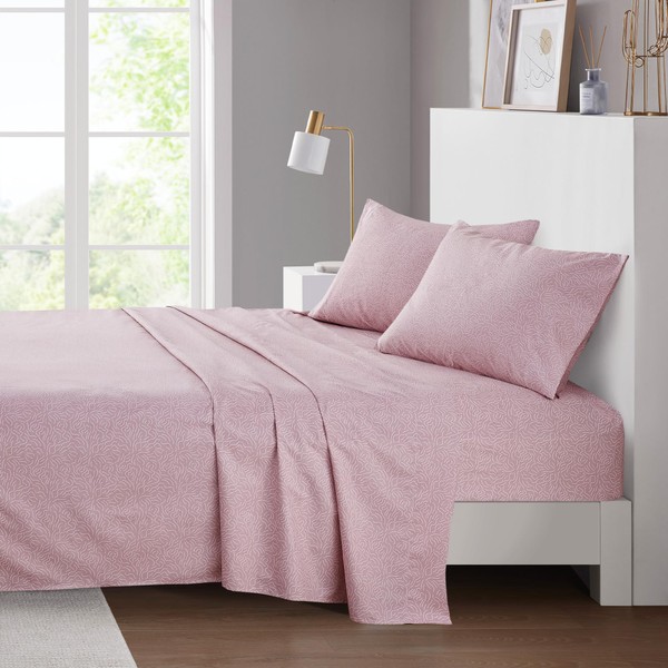 Intelligent Design Printed Microfiber Sheet Set, Soft Modern Bedroom Decor,