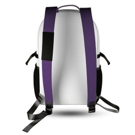 Graded Martial Arts Backpack. Your Brazilian Jiu Jitsu gear bag that represents your achievments. (Purple Belt, White)
