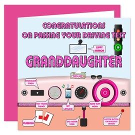 Granddaughter Congratulations On Passing Your Driving Test Card - Well Done - You Passed - Beep Beep Design