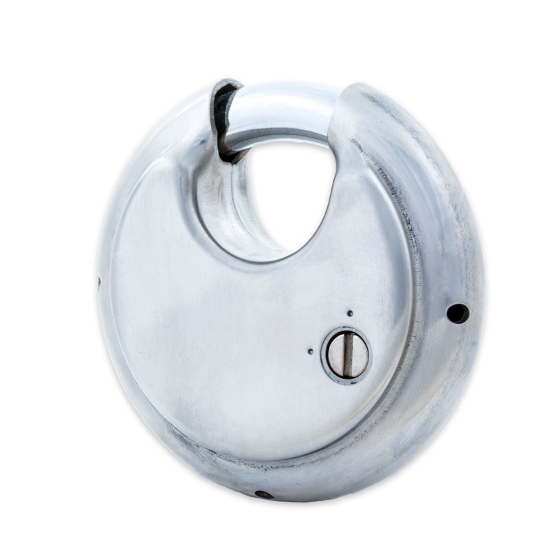 FJM Security SX-790 4-Dial Combination Disc Padlock, Chrome - 4