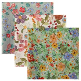 HOULIFE Cotton Bandana for Women, Large Floral Handkerchiefs Multi-purpose Headband Hair Neck Scarf 3PCS 19.7″ (Mixed 3-3pcs)