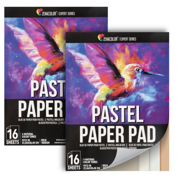 32 Pages Oil Pastel Paper Pad Set - 4 Shades