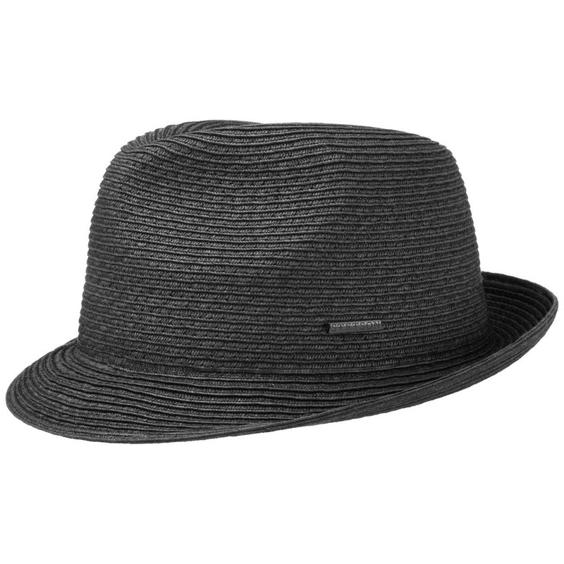 Stetson Dawson Black Player Hat Straw Sun Beach (XXL (62-63