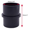 Riloer 60mm/ 2.36" Black Plastic Straight Connector - Ventilation Pipe