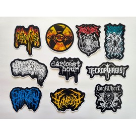 Death Metal Bands Set 10  Sticker Pack (10) Darkest Hour Necro Deeds of Flesh