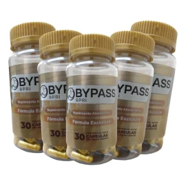 Bypass Bpri 30 Caps Reparador Intestinal Paquete De 5 Sabor Sabor Sin sabor