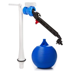 Opella Opella Toilet Delchem Cistern Bottom Entry Filling Valve Adjustable Arm 1/2" with Float Plastic Float Valve