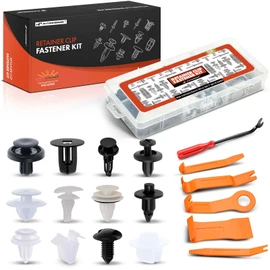 A-Premium 115 PCS (12 Sizes) Car Retainer Clips Kit Compatible with Toyota Tundra 2014-2023 Front Rear Bumper Fender Grille Door Auto Push Pin Plastic Rivet Fastener Replacement Set, w/Removal Tool