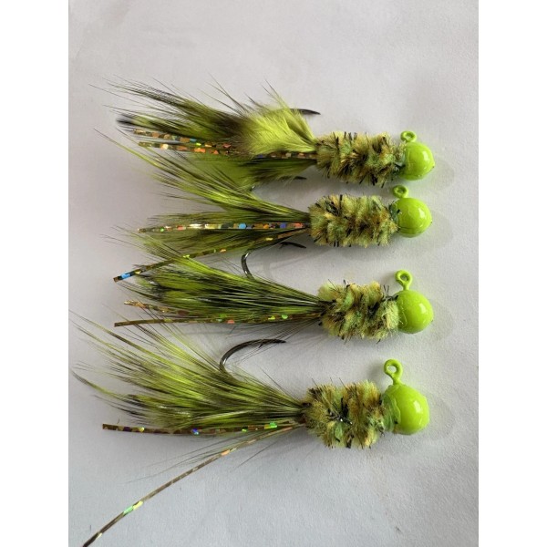 Jigs By Shine hand tied crappie jigs 1/16