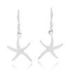 Beautifully Simple .925 Sterling Silver Starfish Dangle Earrings