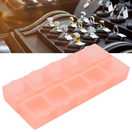 Bead Containers, 10 Compartments Durable Wear Resistant Portable Transparent Multifunctional Plastic Jewelry Organizer (Orange)
