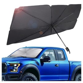 VAGURFO Car Windshield Sun Shade Umbrella,UV Protection ,Car Windshield Sun Shade Umbrella to Keep Your Vehicle Cool,Car Accessories Foldable Sun Shield Shade (Large (55"x 31"))
