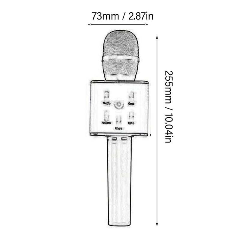 Wireless Microphone System Bluetooth Home Rechargeable Handheld Portable KTV Karaoke