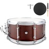 EASTROCK Snare Drum 14 X6.5 Inches Reddish Brown Texture Finish