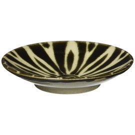 Mashiko Pottery "Persian Crest" Plate Plate 130 Black PS2-4