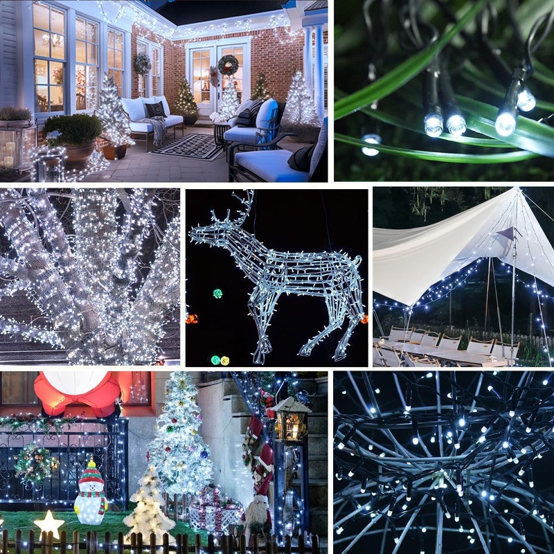 SyouHome 6 Pack Solar String Lights Outdoor, 600 LED Extra-Long