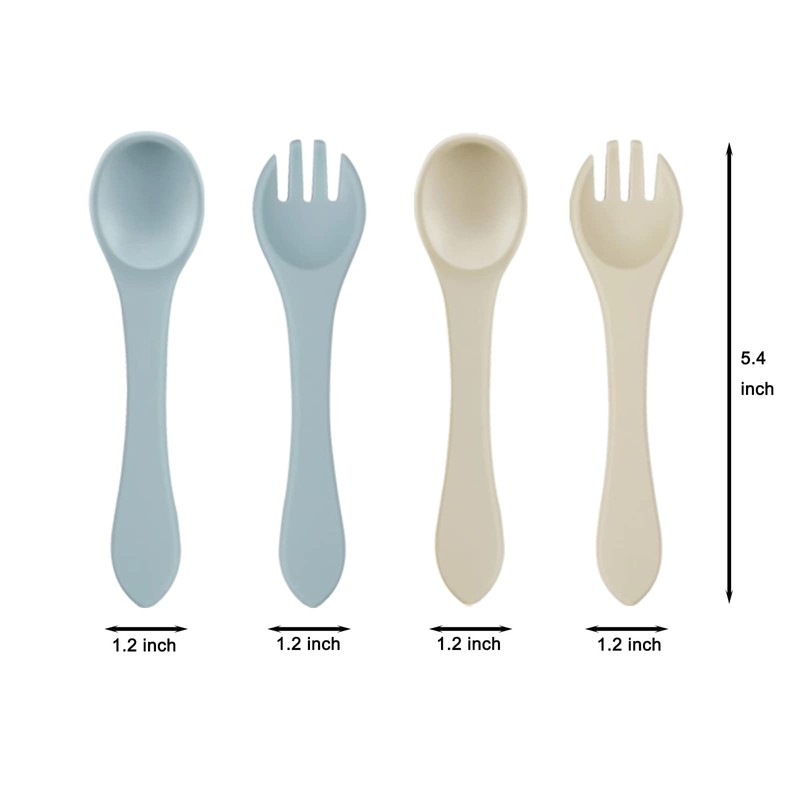 PandaEar Silicone Baby Feeding Set| 2 Divided Suction Plate +