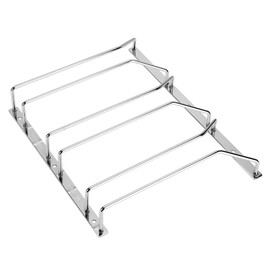 Dianoo ワイングラスラック キャビネット下 吊り下げワイヤー 脚付きグラスラックホルダー ネジ付き クローム仕上げ 24cm 3列