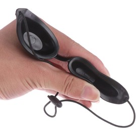 ANZONGYISafety Goggles Eye Patch with Portable Box IPL Eye Patch Safety Tanning Goggles Sunbed Tanning for IPL UV Infrared Rays Therapy (Black)