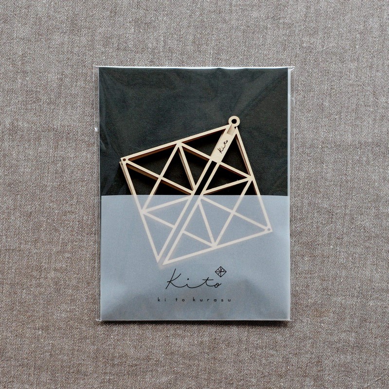 Kito Wooden Ornament KITO10 Square Small Scandinavian Mobile Hinmei