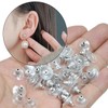 100 Pcs Clear Earring Backs, Plastic Earring Back, Arring Back