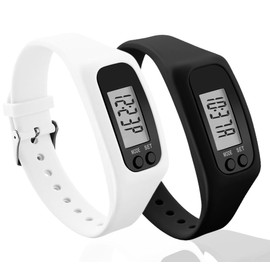Step Counter Watch 2 PCS for Women & Men,Pedometer Watch Waterproof,Step Tracker with Time Display,Pedometer,Distance Calculation,and Calories,Fitness Tracker Watch Multiple Sports Modes