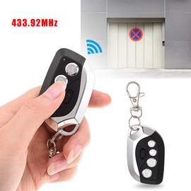 Remote Control Key Fob, 433.92MHz Electric Cloning Universal Garage Door Gate Remote Control Duplicator Key Fob(Black)