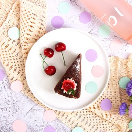 300pcs Pink Purple Mint Paper Confetti Mermaid Party Decorations Biodegradable Table Confetti Round for Birthday Wedding Baby Shower Lasting Surprise