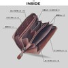 MGsable Goat Leather Long Wallet, Men's, Women's, Genuine Leather, Round