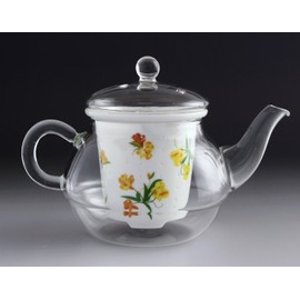 Arita Ware KA-200 Celand Glass, Fashionable Pot, Birthday Flowers, November, Alstroemeria