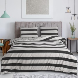 JRI Madrid 4 Piece Bedding Set - Ultra-Soft Microfiber Comfortable Duvet Cover Set,Include a Duvet Cover,a Deep Pocket Fitted Sheet, & 1 Pillow Cases.
