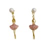 Ballet Ballerina Gymnastics Crystal Bling Stud Earrings Gifts Dance Recital
