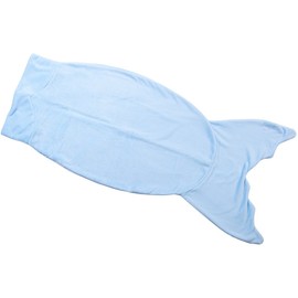 Wilson Gabor Flannel Blanket: Soft Mermaid Blanket with Fin for Kids, 140 x 60 cm, Light Blue (Mermaid Blanket Adult, Cuddly Blanket as Sleeping Bag, Gift Ideas)