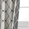 Black Geometric Pattern Curtains 84 inches Long for Living Room