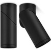 KYOTECH Set of 2 Surface-Mounted Spotlights, Black, Swivelling Surface-Mounted Spotlight