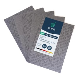 diconfa ABIL N DIN A4 Gasket Paper Set: 2 x 0.5 mm, 1 x 0.25 mm, 1 x 0.75 mm, 1 x 1.0 mm Elring Universal Sealing Sheet – Petrol Oil etc. – Car, Car, Motorcycle, Scooter, Oldtimer Machines