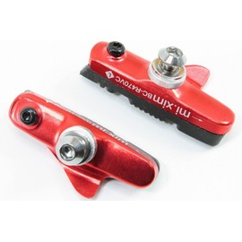 mi.Xim Lightweight Shimano Slam Compatible Road Caliper Brake Pads Brake Pads Brake Shoe Aluminum Housing (Red)