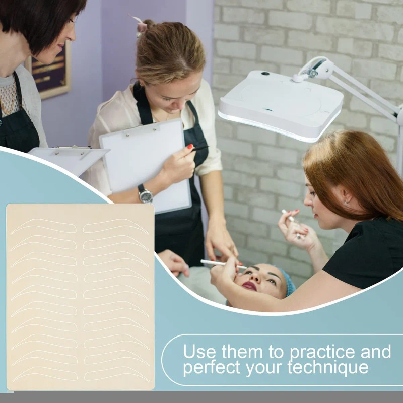 12 Piel Latex Practica Microblading Tatuaje De Cejas