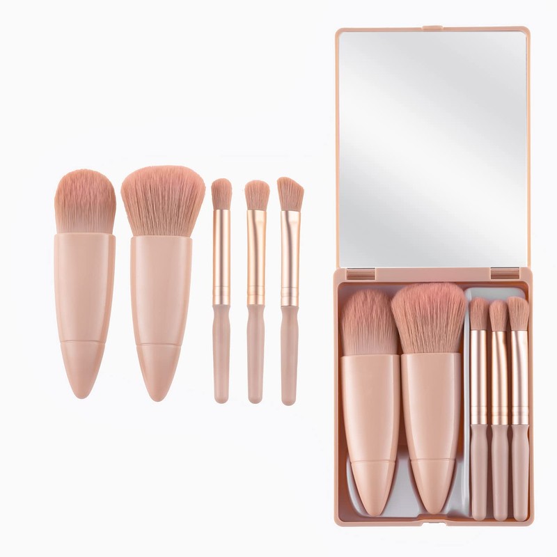 Juego De Brochas De Maquillaje De Viaje, Correctores De Polvo