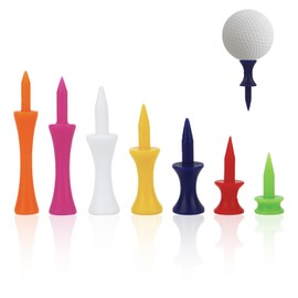 KEAHND Golf Tees,Golf Tees Plastic,Golf Step Tees,70 Pcs Mixed Sizes Castle Golf Tees,Golf Tees Small Castle Tees In Multiple Colors(25mm,30mm,36mm,43mm,50mm,60mm,70mm),Long Short Durable Portable