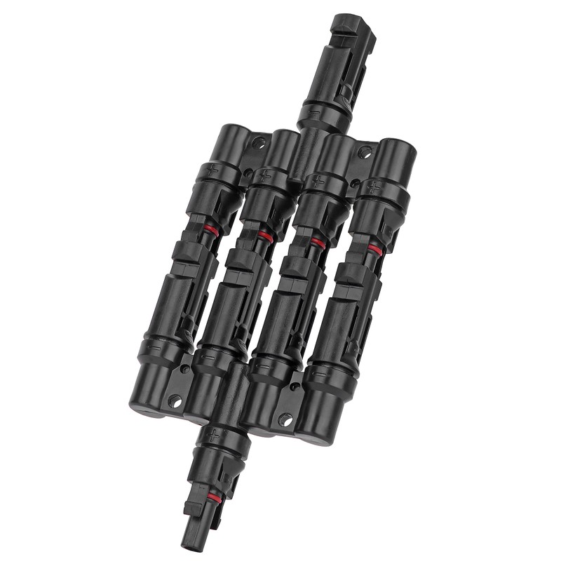 Solar Panel Connector 4 Way Branch MMMF/FFFM - DIY Mount